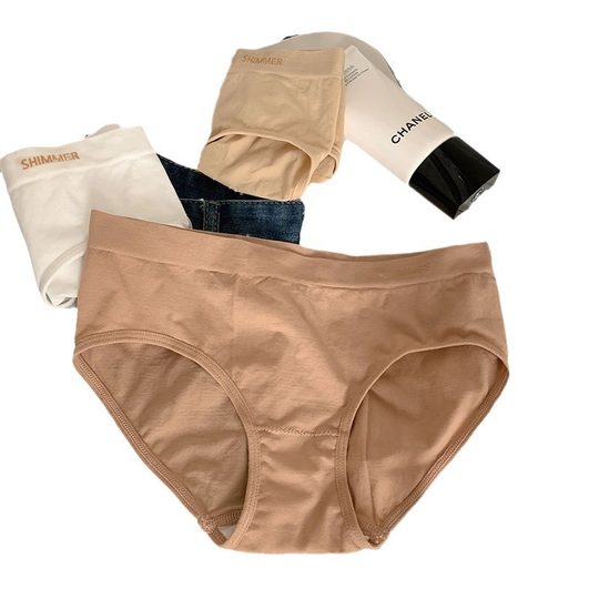 Japanese style simple high elastic seamless girl's underwear women's low waist cotton crotch breathable comfortable girl's underwear Women's