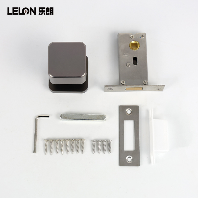 Cerradura de puerta invisible cuadrada de un solo lado Cerradura de puerta negra simple Cerradura de pared de fondo de sala de estar Cerradura de un solo lado Habitación de dormitorio Cerradura de puerta oculta