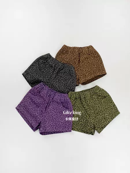 Fashionable Leopard Print Korean Style Children's Shorts 2026 Summer New Thin Casual Shorts for Boys and Girls Baby Kids' Pants