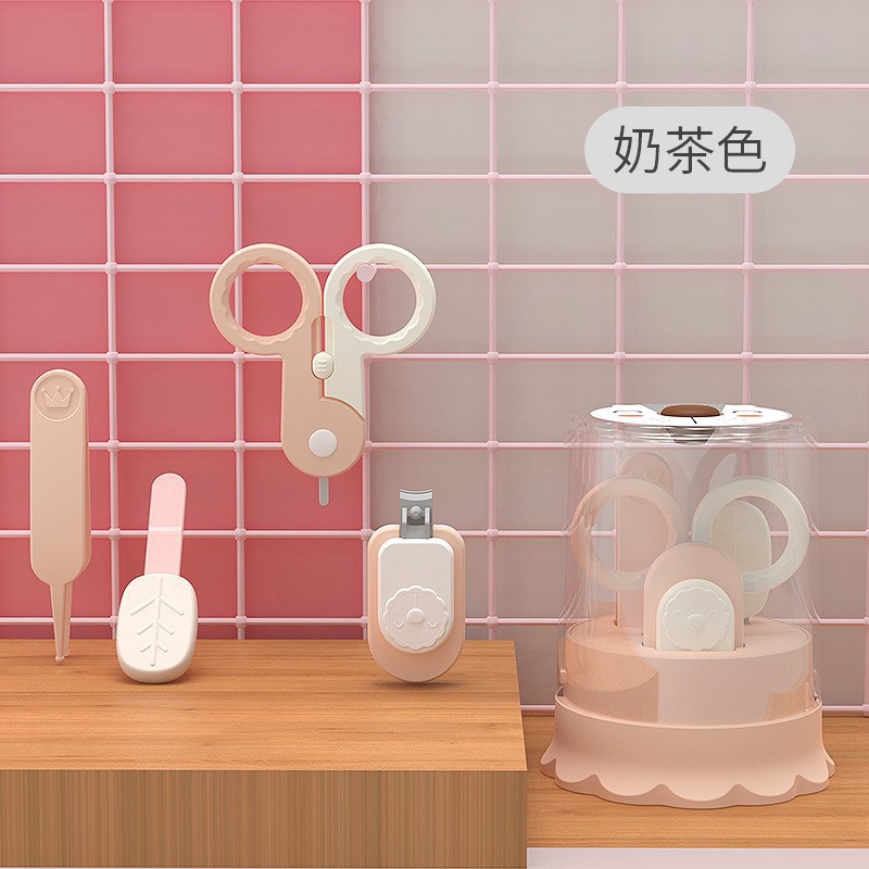 Ножницы для ногтей Lion, набор из 4 предметов, цвет чая с молоком