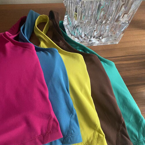 Lemon yellow vest, wild berry color, multi-color push-up yoga vest with chest pads, short fitness sports bra