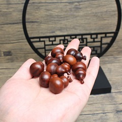 Lightning strike jujube small gourd accessories pendant small handle wood carving handicrafts Taoist instruments purely hand polished