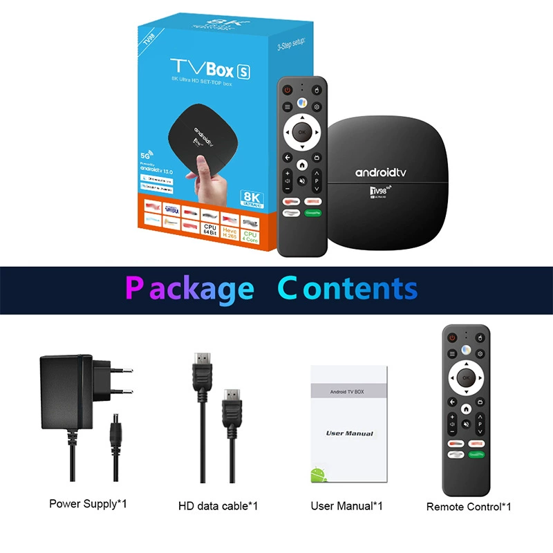 Новая ТВ-приставка Android 13 2.4G 5G WiFi Bluetooth 5.0