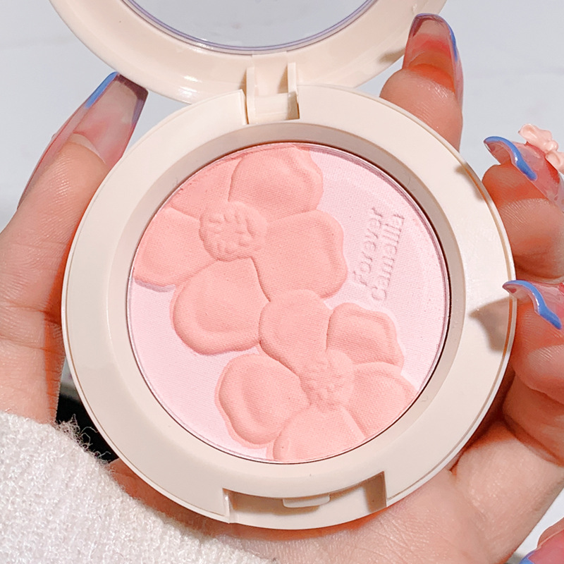 xixi Florid slightly drunk Blush Double color Flower Blush Brighten Color Silty Exquisite natural Modification daily