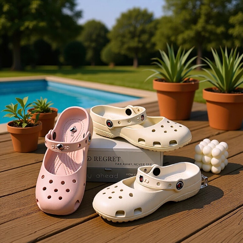 Ballet-Style Perforated Shoes Cross Hollow-Out Women's Flat Soft-Soled Breathable Non-Slip Anti-Odor Summer Sandals