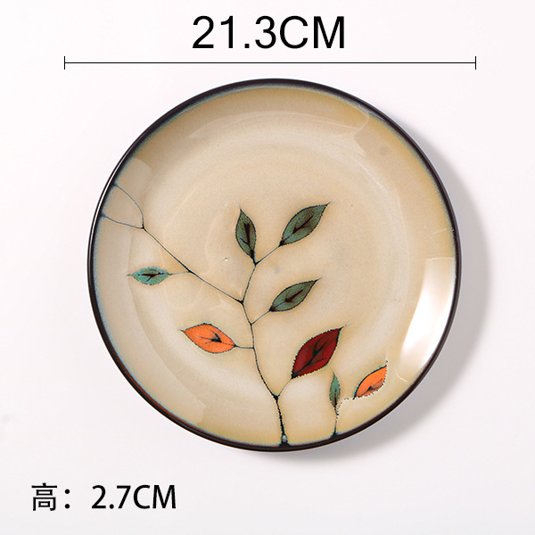 欧式陶瓷餐盘釉下彩手绘盘子家用菜盘沙拉盘创意水果盘牛排盘平盘|undefined