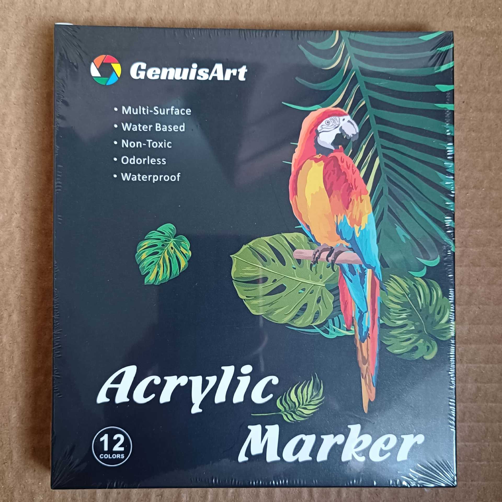 Extensión acrílica transfronteriza, doble cabezal, color apilable, bolígrafo acrílico a base de agua, pincel de pintura de color, juego de bolígrafo Dudu