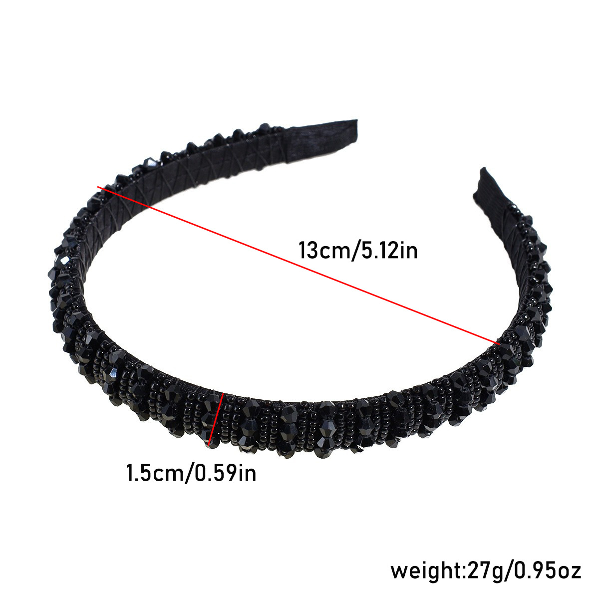 Sweet Solid Color Artificial Crystal Hair Band display picture 1