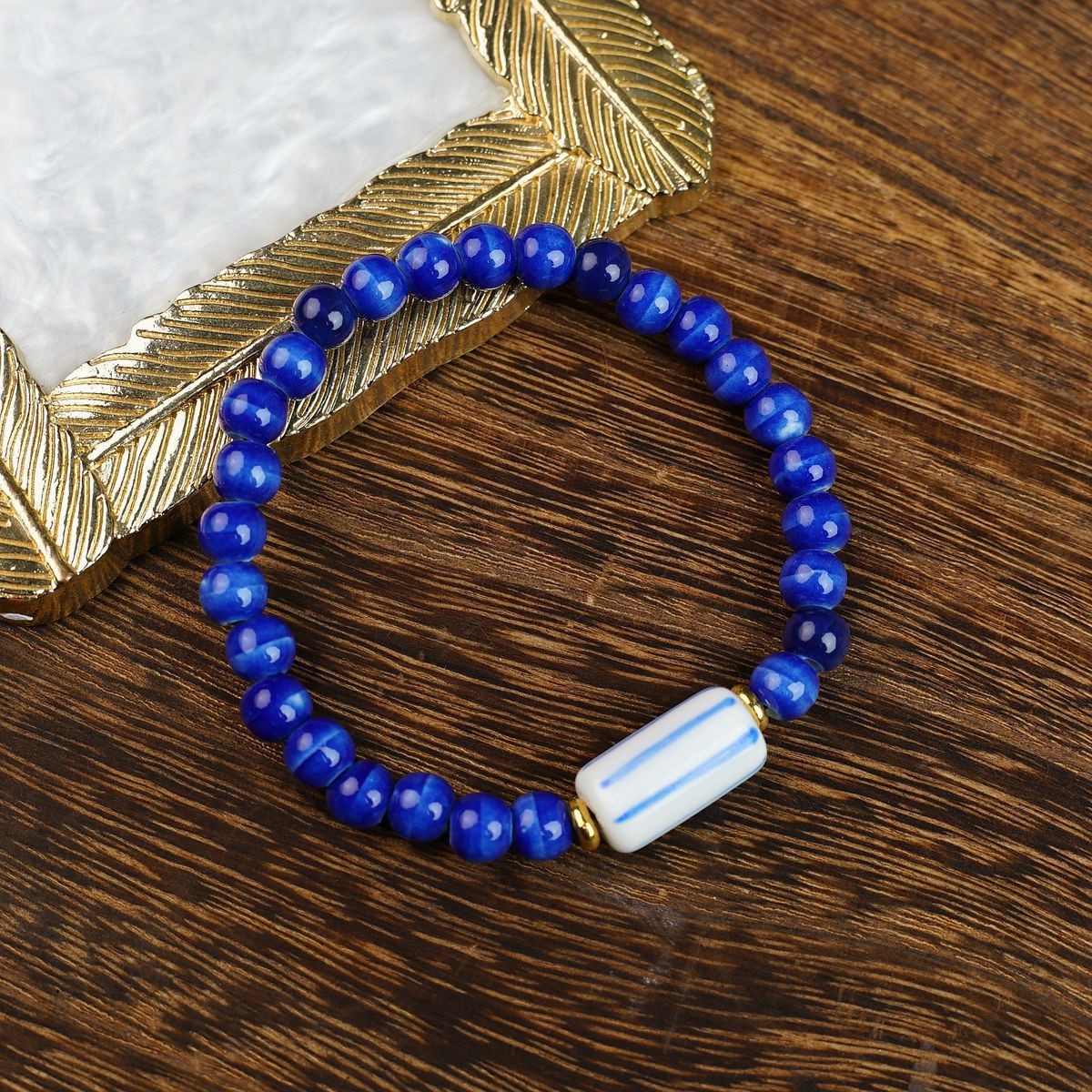 Jingdezhen pulsera de cerámica de verano mujer alta sensación galletas serie de gatos nicho diseño universal pulsera alta sensación