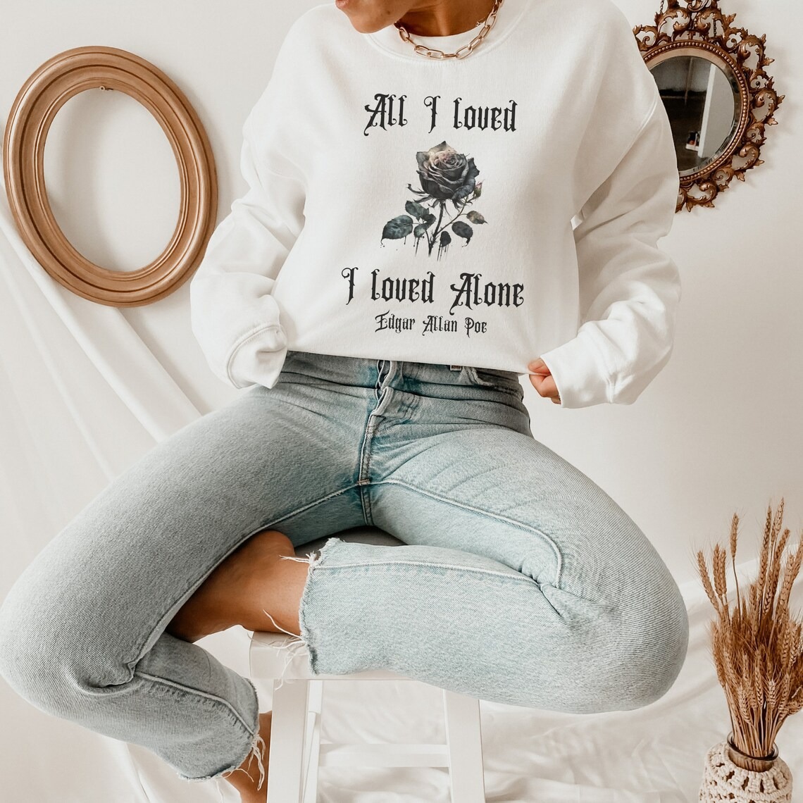 Sudadera de Cuello Redondo para Mujer de Poliéster con Cuello Redondo Manga Larga Corte Holgado image 2