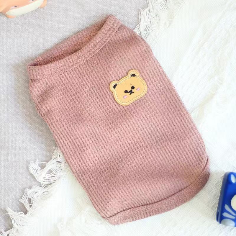 猫服薄いワッフルベスト子猫春と夏の服ペット服小型犬テディ|undefined
