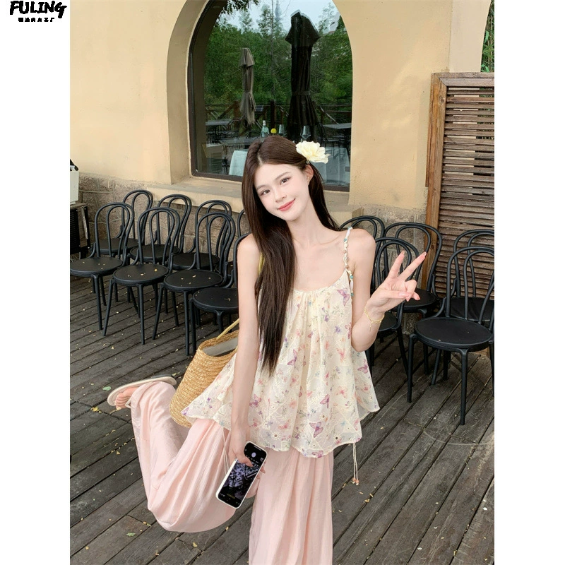 Летний топ-камзол в стиле «бабочка», премиум-класса, для отдыха, женский, 2025 года, новая верхняя одежда, сексуальный, свободный крой, корейский стиль