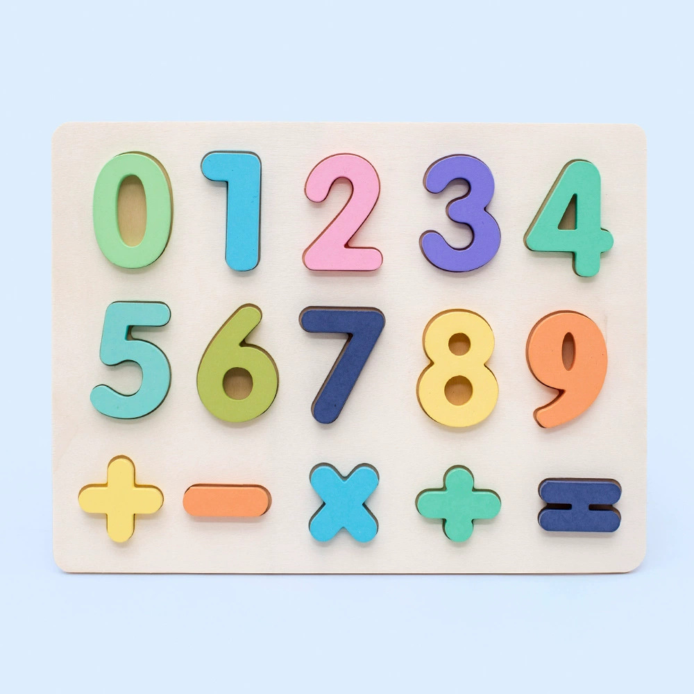 Rompecabezas de números para niños, bloques de construcción, educación temprana para niños, rompecabezas de formas de letras, desarrollo intelectual, juguetes educativos a juego de madera