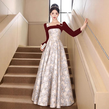 敬酒服新娘2025新款法式伴娘服订婚回门高中学生毕业典礼高三礼服