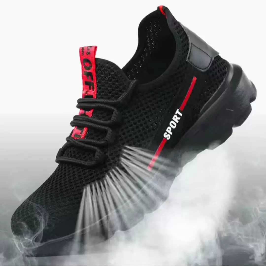 跨境专供夏季防砸防刺穿钢包头轻便透气安全鞋耐磨防滑轻便劳保鞋