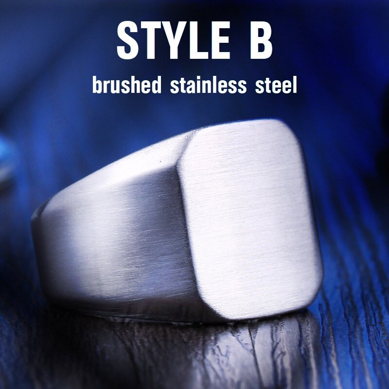 Steel Warrior Nordic Minimalist Jewelry Wholesale Stainless Steel Plain Brushed Men's Personality Fashion Ring