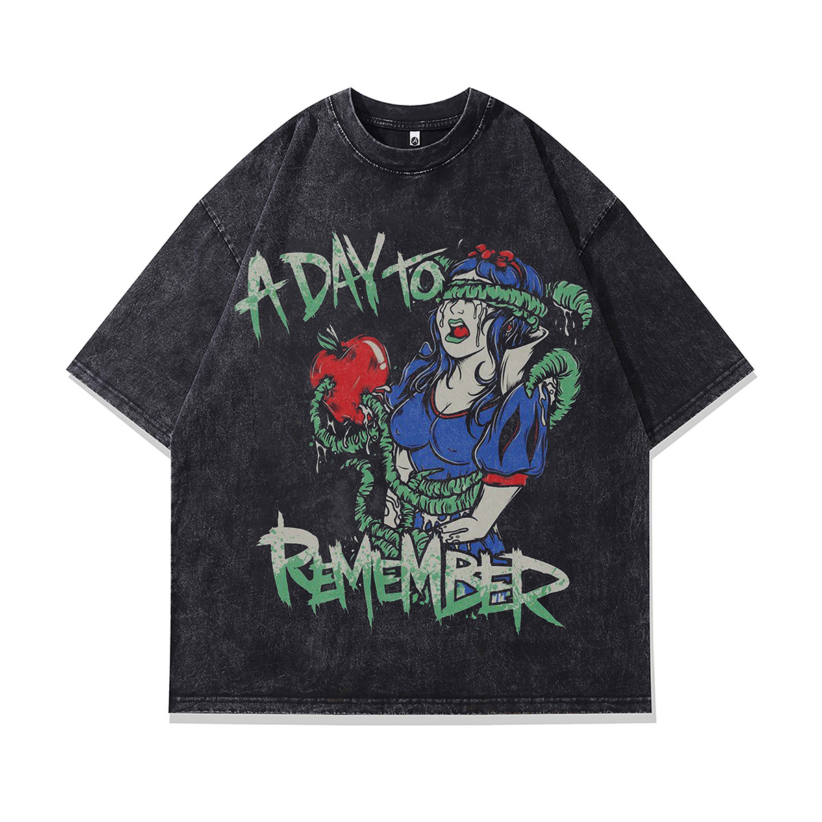 TKPA American high street spoof direct spray printing vintage retro washing and old short-sleeved T-shirt hip-hop national trend brand