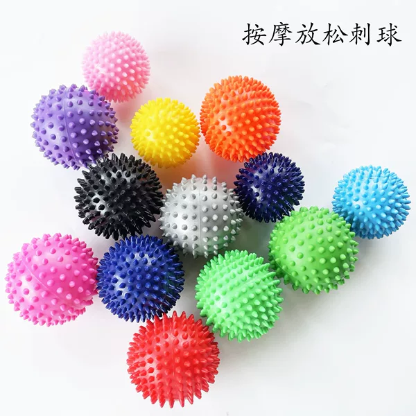 7.5/9cm Pvc Spiky Ball Muscle Relaxation Fascia Ball Hand and Foot Hedgehog Massage Ball Rehabilitation Training Hand Grip Ball