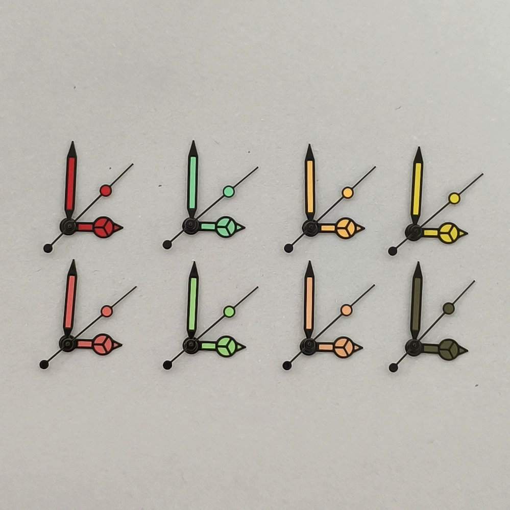 Аксессуары для часов, черный край, красочная указка Mercedes-Benz, зеленая светящаяся 7,75*12*12,5, подходит для механизма NH35/NH36