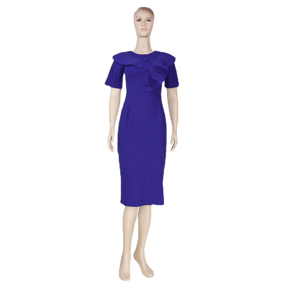 Cross-border e-commerce foreign trade AliExpress Amazon pencil skirt Africa plus size women's OL commuter solid color dress
