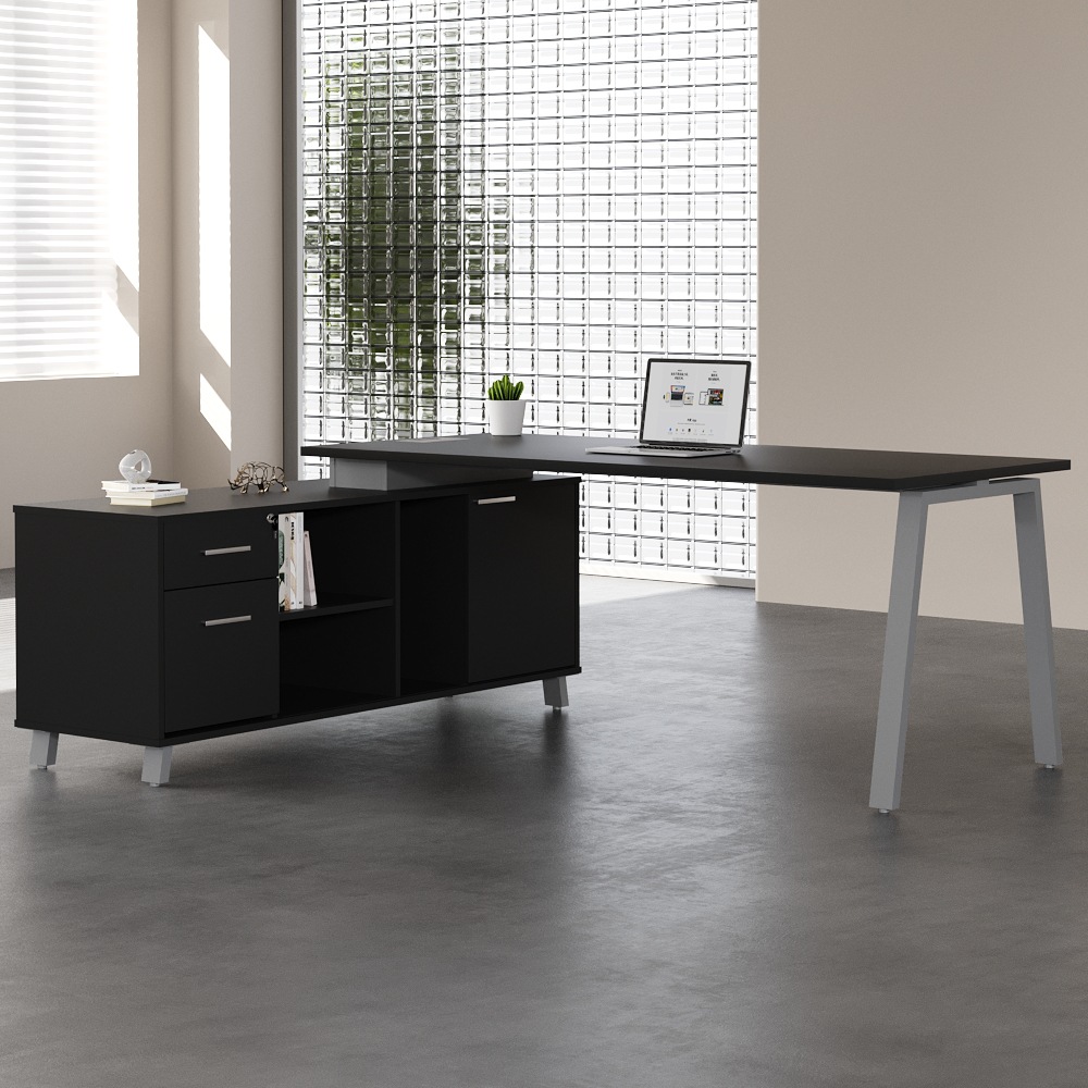 Mesa de gerente de supervisión, mesa de clase grande en forma de L, mesa de oficina individual, combinación simple y ligera, mesa de jefe, mesa de computadora de oficina.