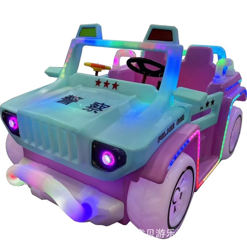 Niños Shuang ciervo parachoques eléctricos luminosos de doble coche de atracciones al aire libre plaza centro comercial puesto de fábrica de equipos de atracciones