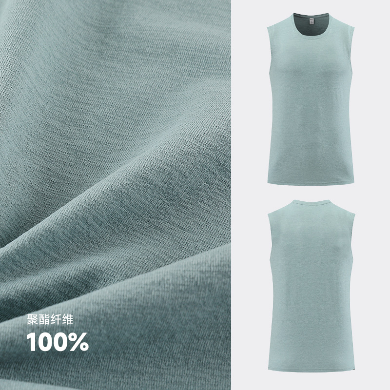 Amazon transfronterizo de verano entrenamiento deportivo chaleco de entrenamiento suelto sin mangas rápidamente secado hombro manga corta