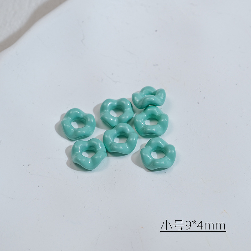小号烤漆波浪叠叠乐花边穿绳包挂亚克力手机链条手链diy饰品配件|undefined