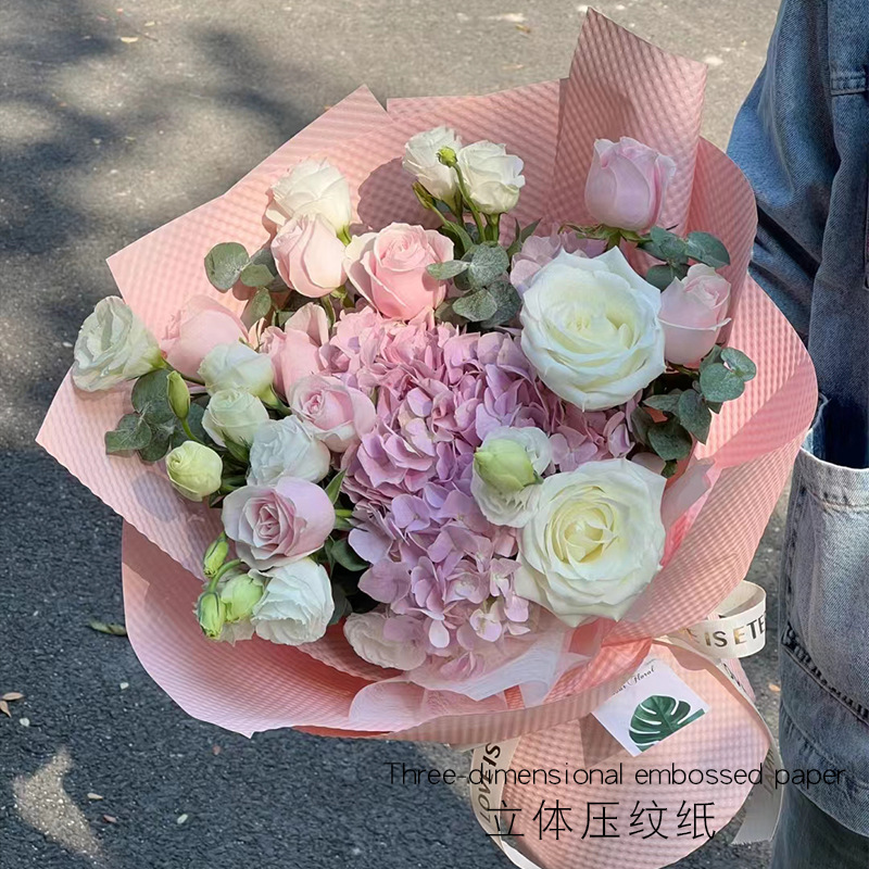 Huaxi sensación avanzada estereoscópica papel artístico embalaje de papel floral material de ramo DIY hecho a mano