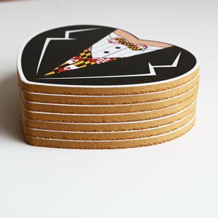 Coasters, Medium-Density Fiberboard Cork Coasters, Round, Square, Heart-Shaped, Various Shapes