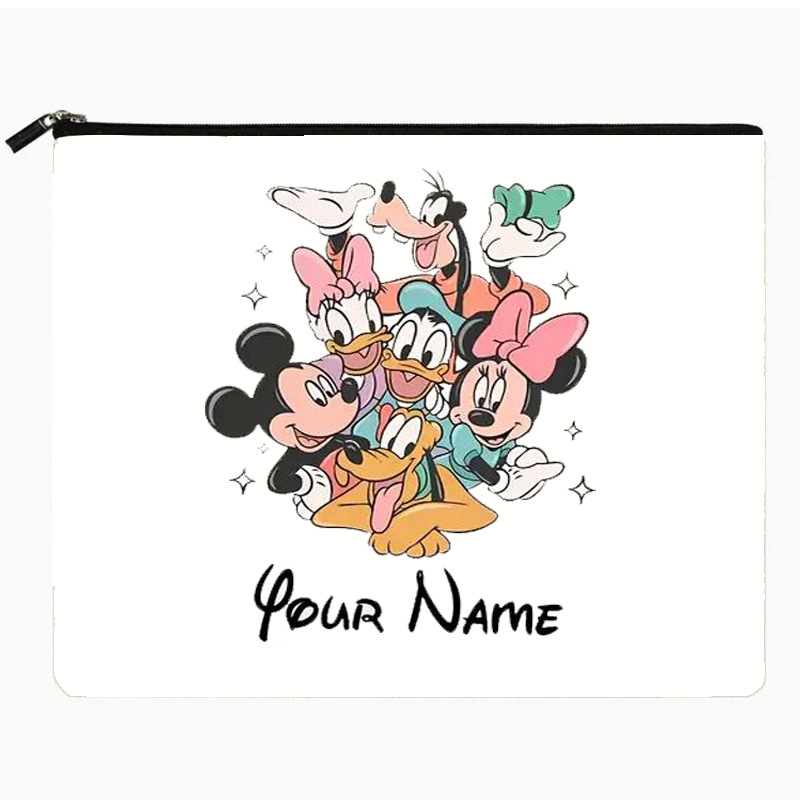 Bolsa de cosméticos transfronteriza de Amazon Impresión de doble cara Mickey Mouse Bolsa con cremallera de gran capacidad Bolsa de lavado al por mayor