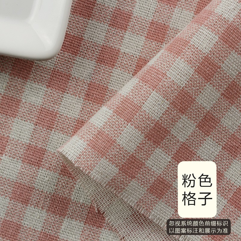 tela de lino de algodón tela de mesa cortina tela de tela de tela sofá tela hecha a mano procesamiento de tela