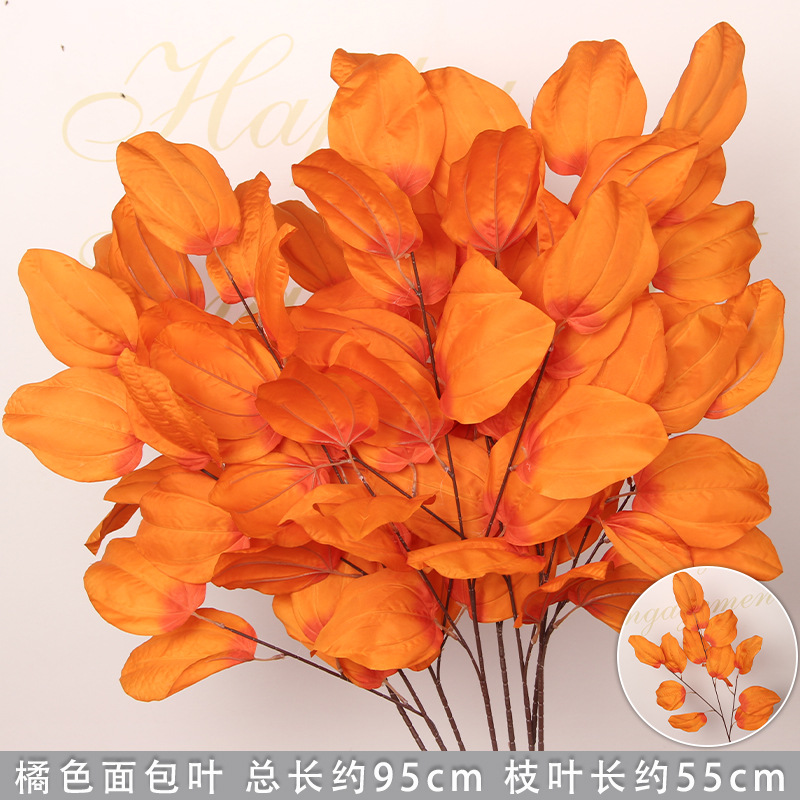 Flores de imitación naranja peonía naranja hortenida neblina orquídea flor flor de boda seda naranja