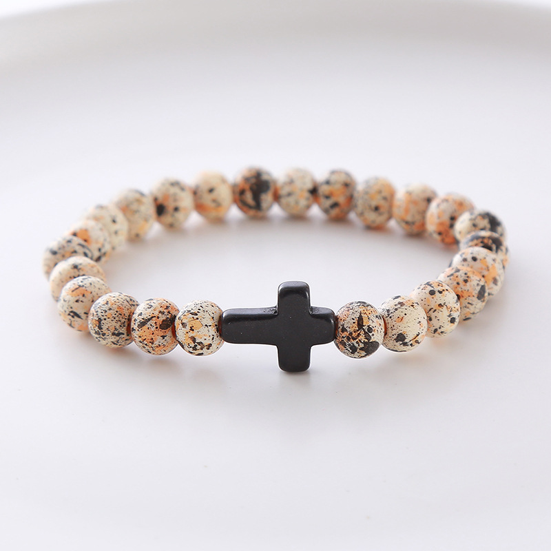 Cross Pattern Simple Style Classic Style Cross Wood Wholesale Bracelets