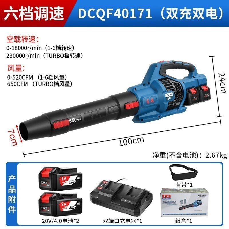 Dongcheng DCQF40171 헤어드라이어/4.0 배터리 2개 및 충전기 1개