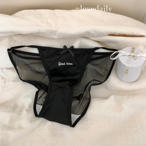 High-sexy goddess ~ Japanese thin milk silk women's low-waist underwear with high slits sexy pure desire girls' briefs