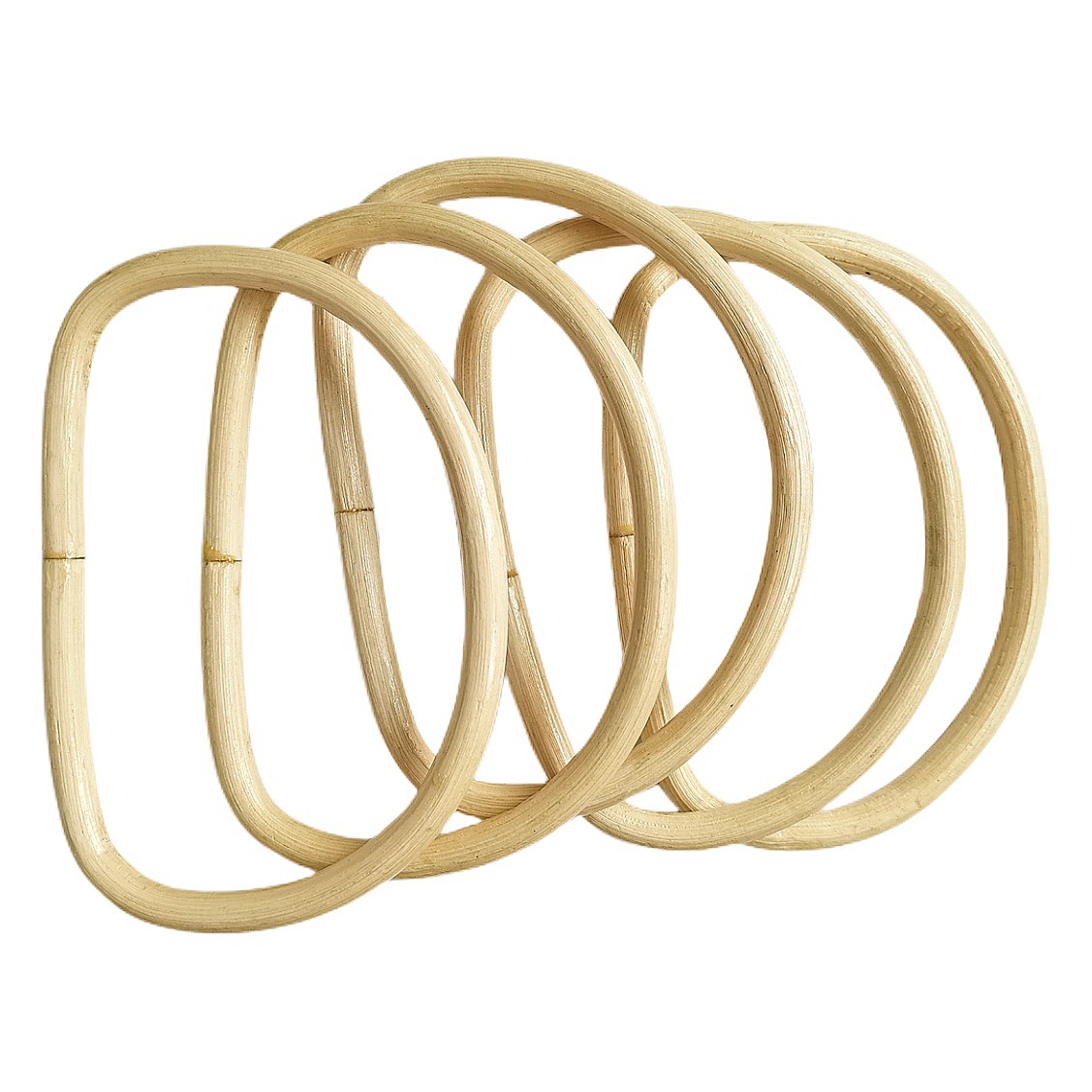 Rattan ring rattan bamboo hand handle handmade bag DIY bamboo handle bamboo rattan round hand handle bamboo root handle