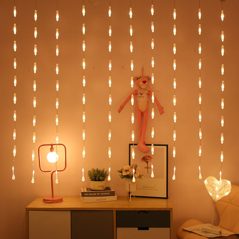 Samsung March Luz de cortina LED Red Room Decoración de interiores Lámpara de colores Luz de ambiente festivo 6 estrellas grandes 6 pequeñas de cinco puntas Luna