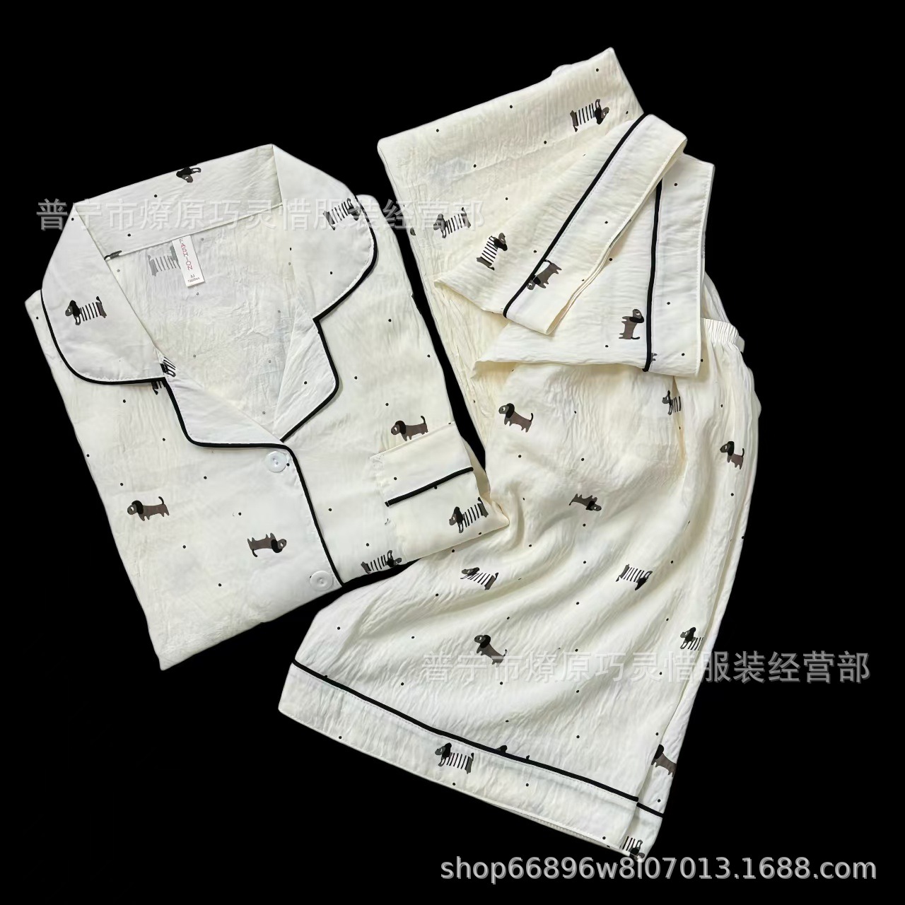 Pajamas de tres piezas de torta de oso para mujeres de verano, pantalones de manga corta, nubes de algodón adorable, viento en 2025 nueva ropa para el hogar