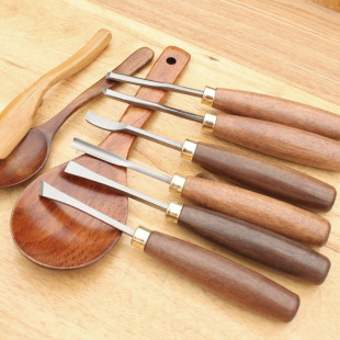 Wholesale Walnut Handle Carved Chisel Wooden Box Carved Chisel Woodworking Chisel Carpenter Chisel Special-Shaped Woodworking Tools Large
