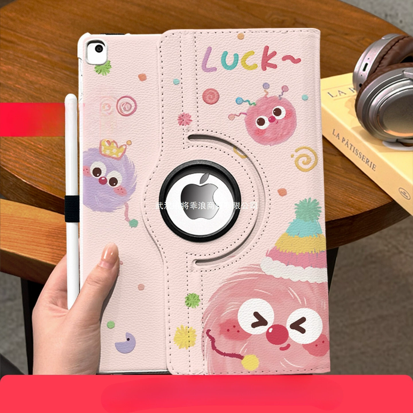 [360° поворачивающий кожаный чехол] Подходит для iPad9 защитный чехол 2025 планшетный чехол Air7/6 трёхскладный против падения 11