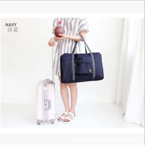 Estilo coreano fresco bolsa de viaje plegable bolsa de almacenamiento de viaje bolsa de jacquard bolsa de organización de ropa