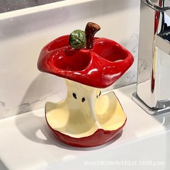 塑料苹果电动牙刷收纳置物架卫生间洗手台洗漱台牙膏牙刷底座摆件