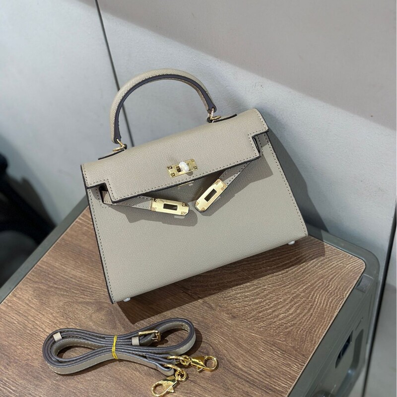 Second Generation Kelly Bag Women's Mini Crossbody Bag 2026 New Style Shoulder Bag Palm Print Soft Leather Fashion Versatile Trendy Bag