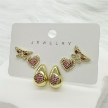 ŷ��earrings�羳ʱ��ͭ��18k�οն�����ˮ�ΰ��Ķ������Դ���