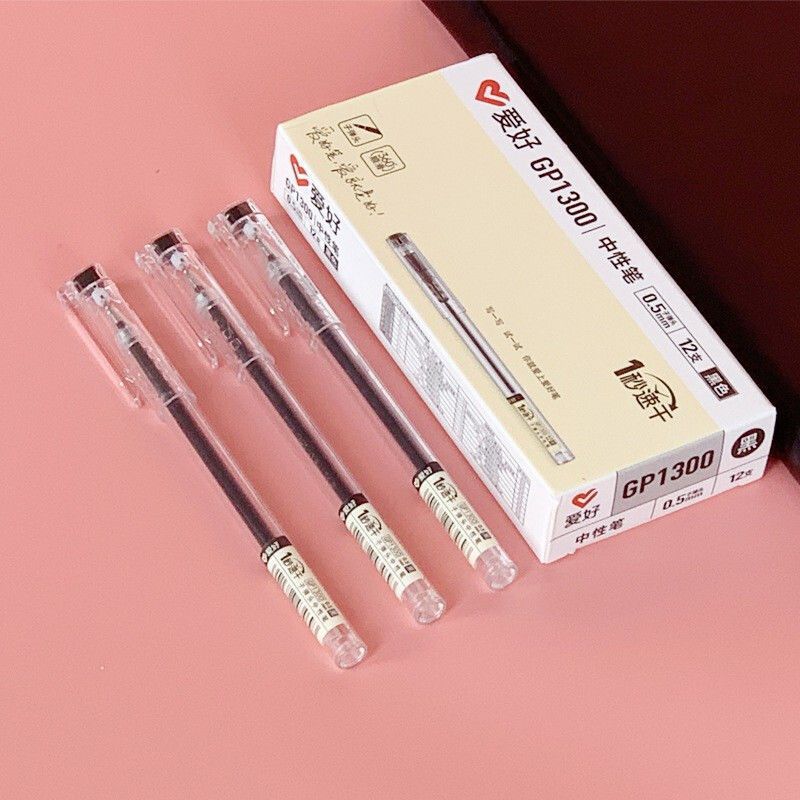爱好 Capacious rollerball pen, quick dry black dice, bullet
