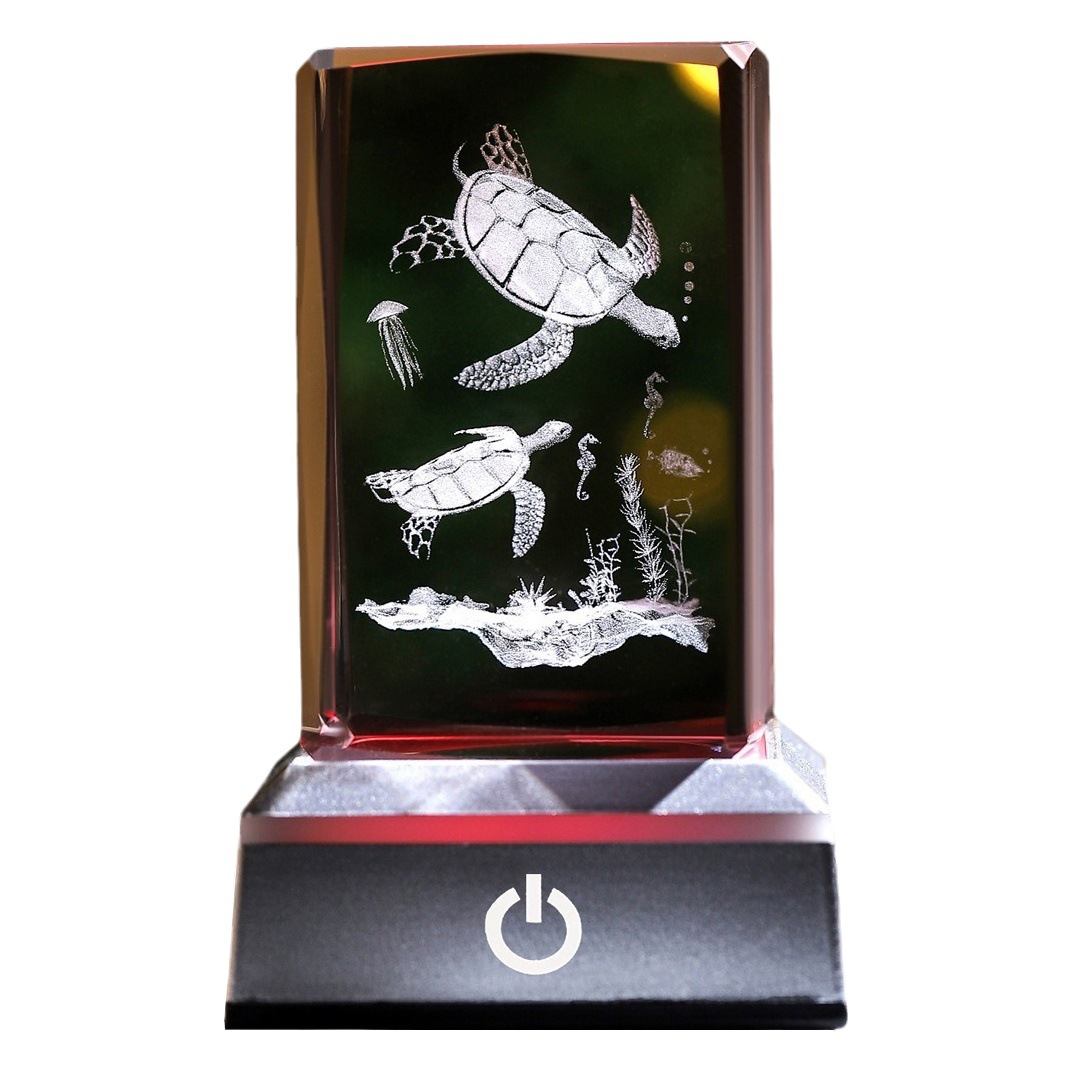 Transfronterizo al por mayor 3D animal Jesús Rosa cuboide adornos de cristal táctil sensible color cumpleaños regalo del Día de San Valentín