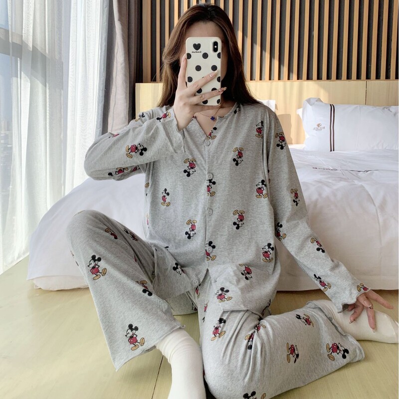 Thin Cotton Maternity Pajamas with Breast Pads, Postpartum Clothing for Women, Nursing Wear, Adjustable Loungewear for Spring and Summer Pregnancy Thin Cotton Maternity Pajamas with Breast Pads, Postpartum Clothing for Women, Nursing Wear, Adjustable Loungewear for Spring and Summer Pregnancy