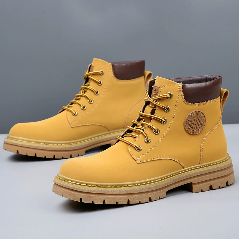 Зимние флисовые теплые ботинки Martens, натуральная кожа