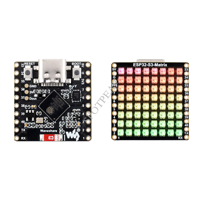 ESP32-S3 RGB-LED矩阵WiFi蓝牙陀螺仪姿态传感器QMI8658C开发板